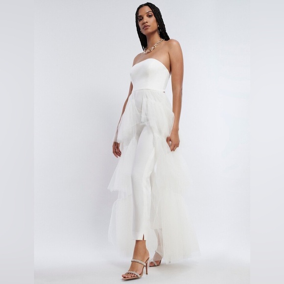 BCBG Ambrosia Strapless Jumpsuit Gown - Picture 2 of 7